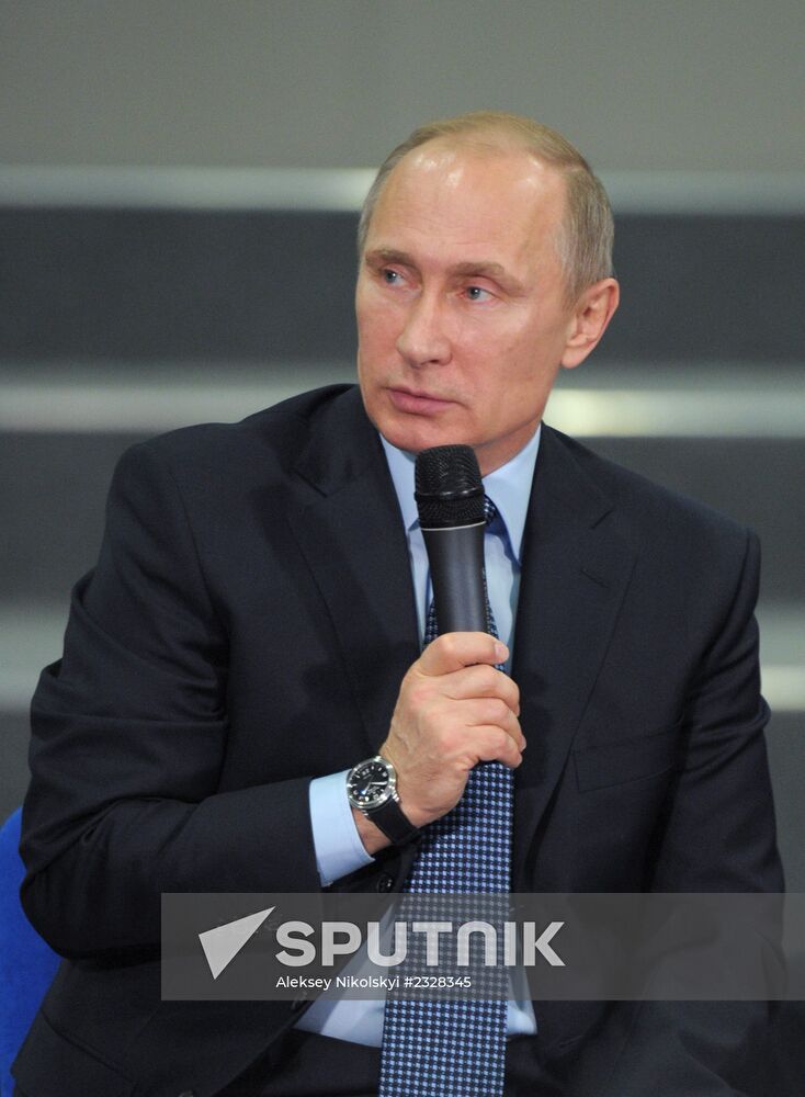 Vladimir Putin at presentation of Olympic facilities in Sochi