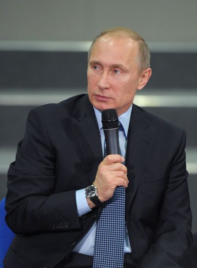 Vladimir Putin at presentation of Olympic facilities in Sochi