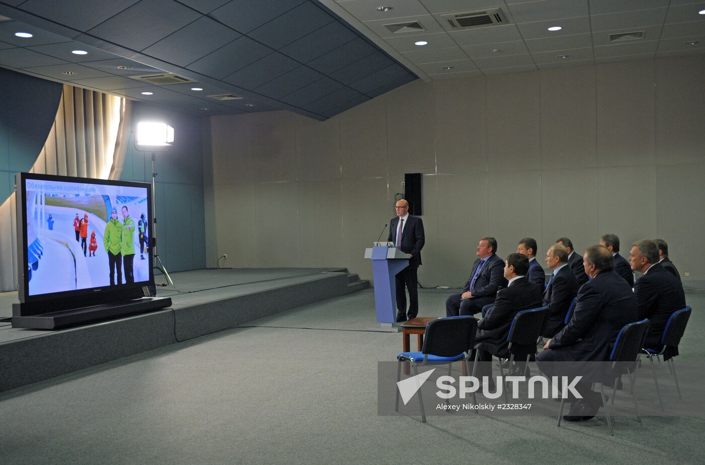 Vladimir Putin at presentation of Olympic facilities in Sochi