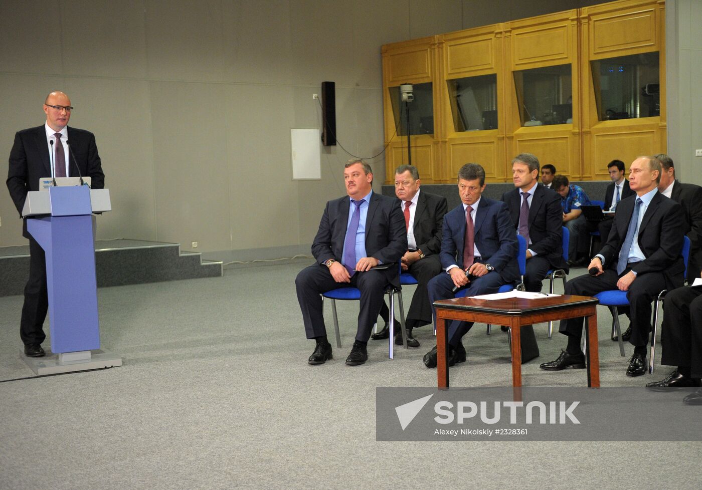 Vladimir Putin at presentation of Olympic facilities in Sochi