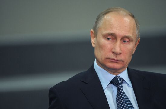 Vladimir Putin at presentation of Olympic facilities in Sochi