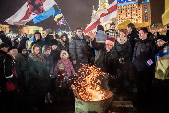 Rally to support Ukraine's integration with Europe on Independence Square, Kiev