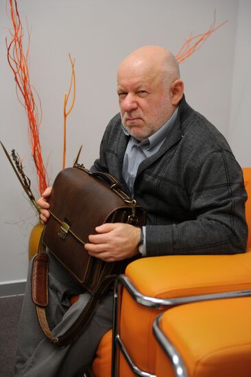 News conference devoted to release of movie "Polar Flight" directed by Sergei Chekalov