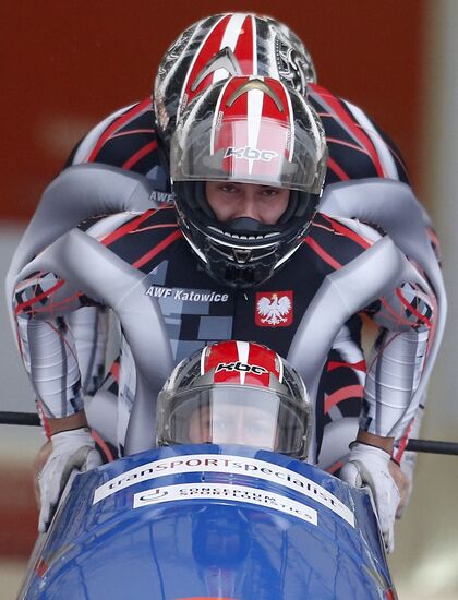 Bobsled. 1st stage of World Cup. Four-man event