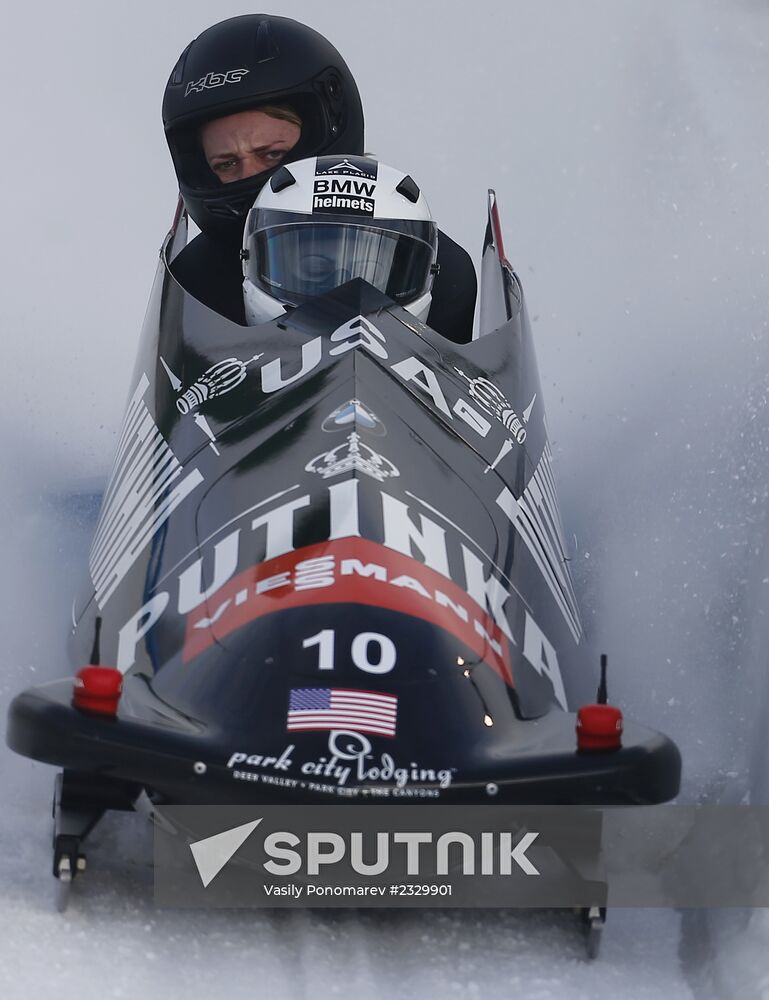 Bobsled. 1st stage of World Cup. Women. Pairs