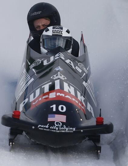 Bobsled. 1st stage of World Cup. Women. Pairs