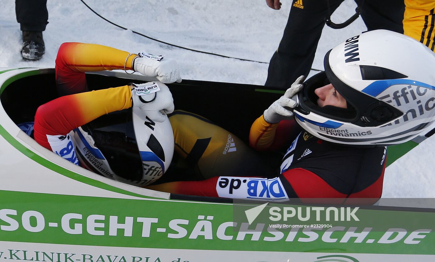 Bobsled. 1st stage of World Cup. Women. Pairs