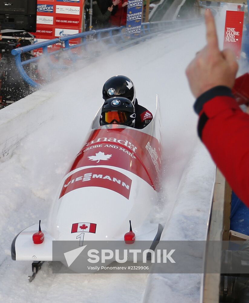 Bobsled. 1st stage of World Cup. Women. Pairs