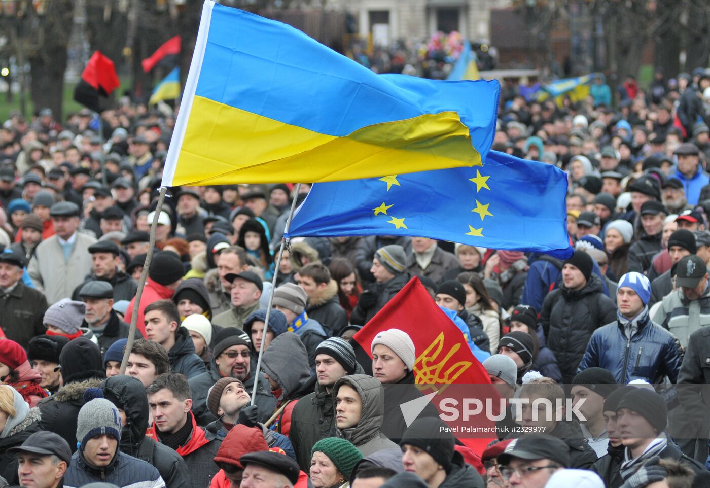Rally of Ukraine's EU integration in Lviv