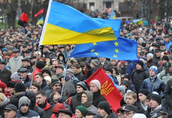Rally of Ukraine's EU integration in Lviv
