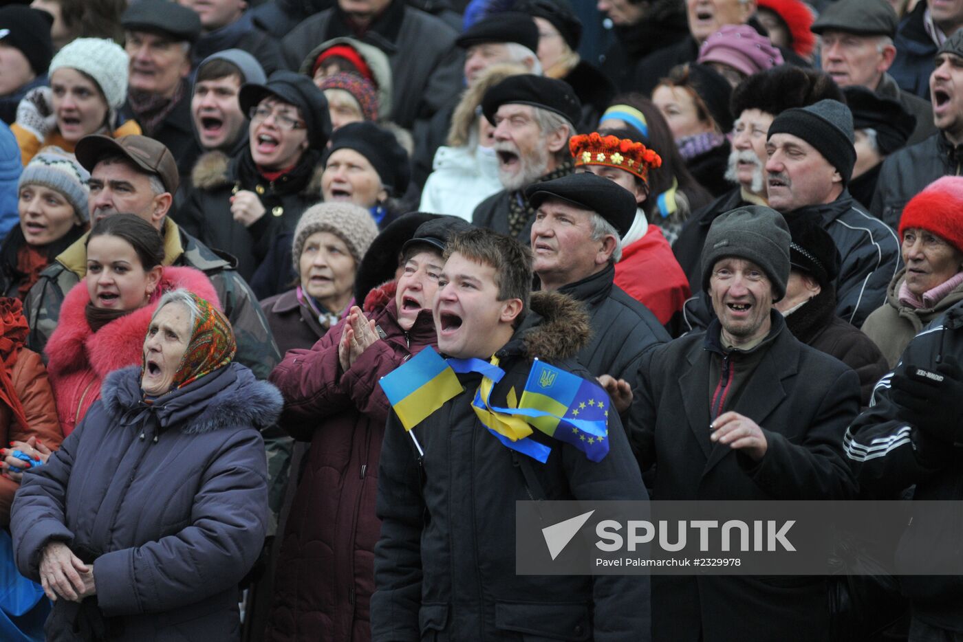 Rally of Ukraine's EU integration in Lviv