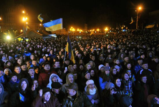 Rally of Ukraine's EU integration in Lviv