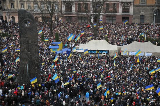 Rally to support Ukraine's EU integration in Lviv