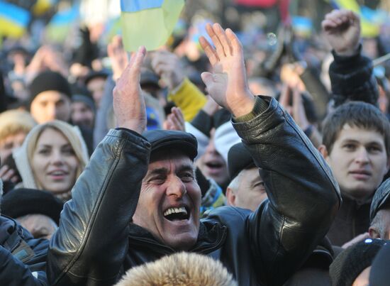 Rally to support Ukraine's EU integration in Lviv