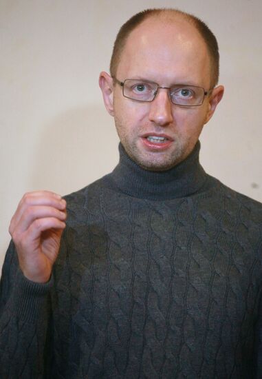 Press conference of opposition leaders V.Klitschko, A.Yatsenyuk and O.Tyagnibok