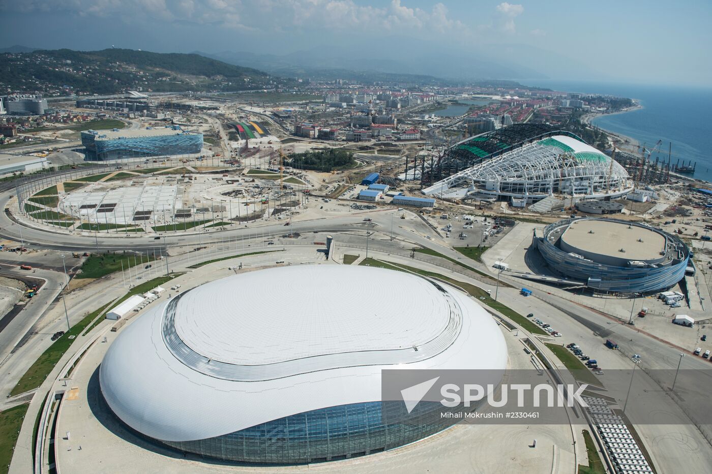 Bird's-eye view of Sochi's Olympic Park