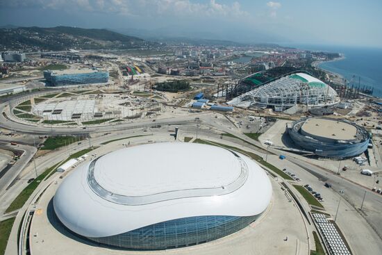Bird's-eye view of Sochi's Olympic Park