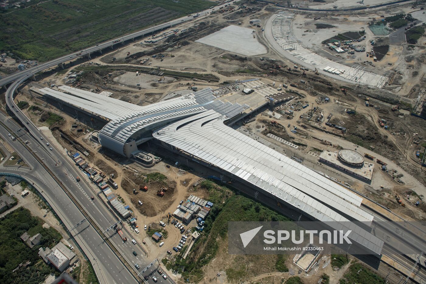 Bird's-eye view of Sochi's Olympic Park