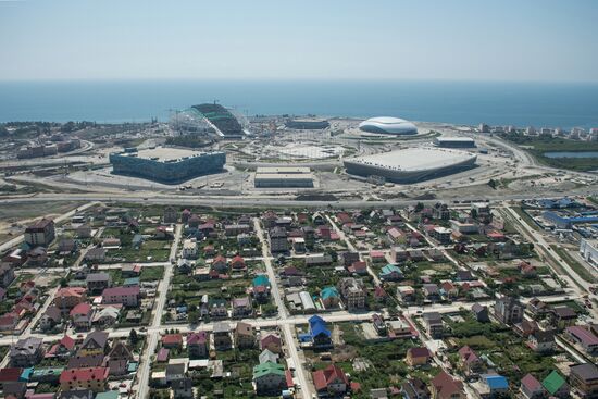 Bird's-eye view of Sochi's Olympic Park