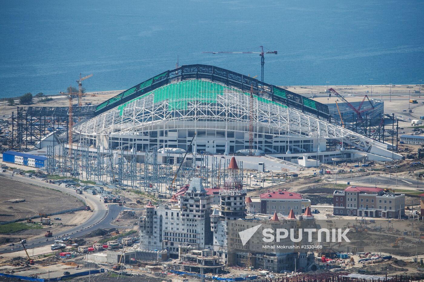 Bird's-eye view of Sochi's Olympic Park