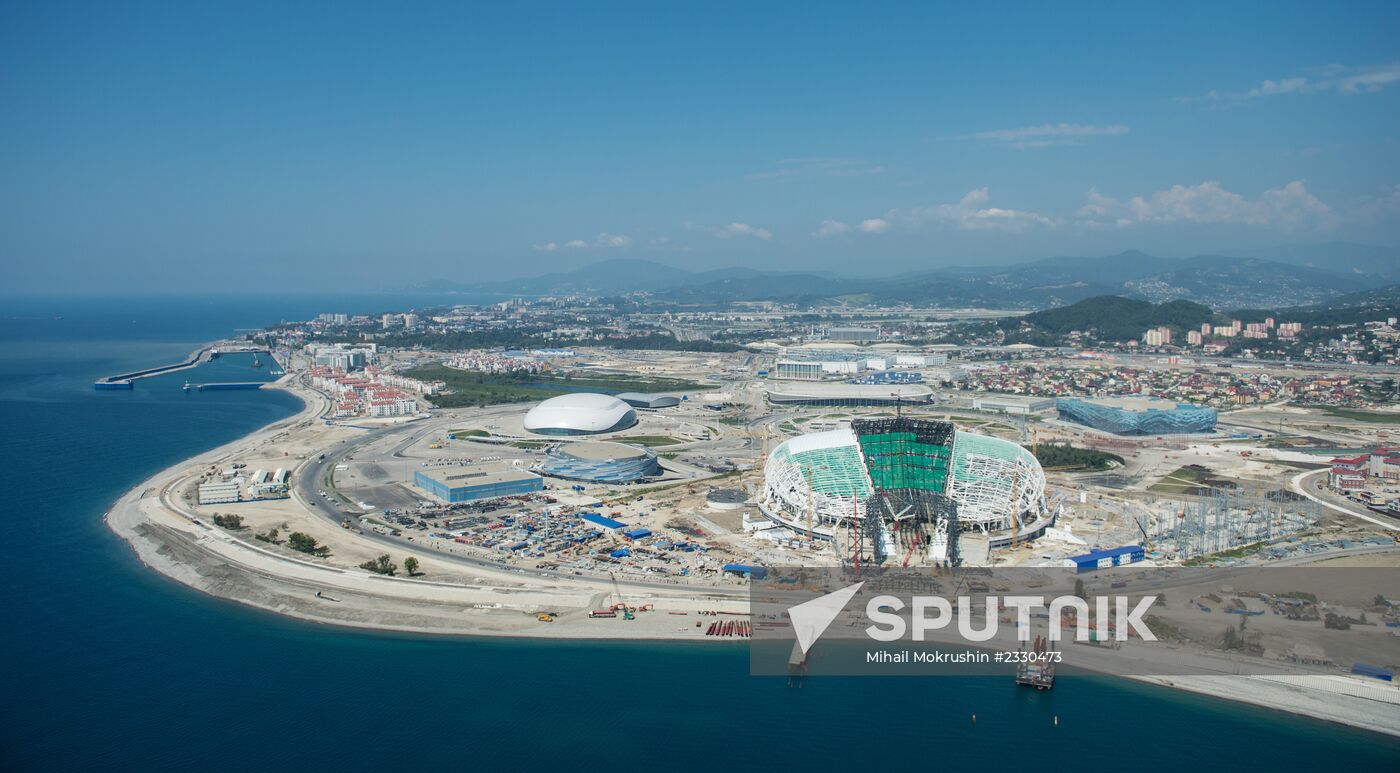 Bird's-eye view of Sochi's Olympic Park