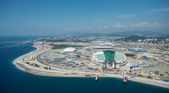 Bird's-eye view of Sochi's Olympic Park