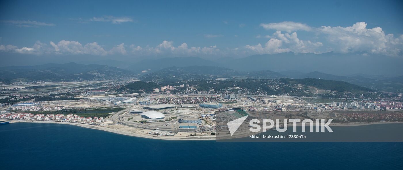 Bird's-eye view of Sochi's Olympic Park