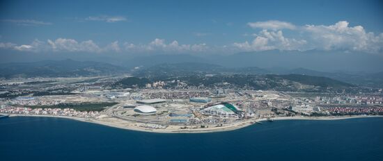 Bird's-eye view of Sochi's Olympic Park