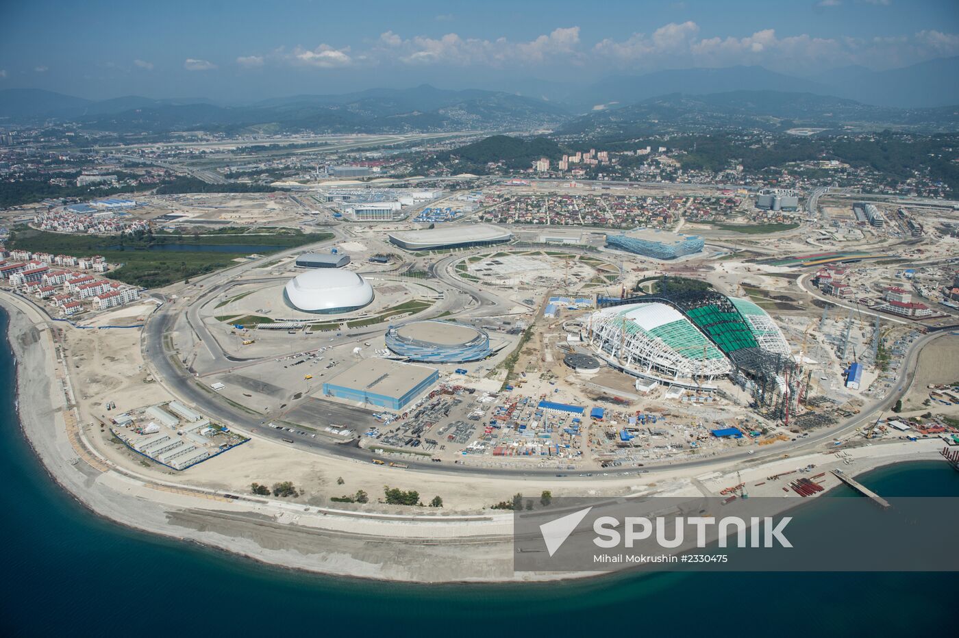 Bird's-eye view of Sochi's Olympic Park