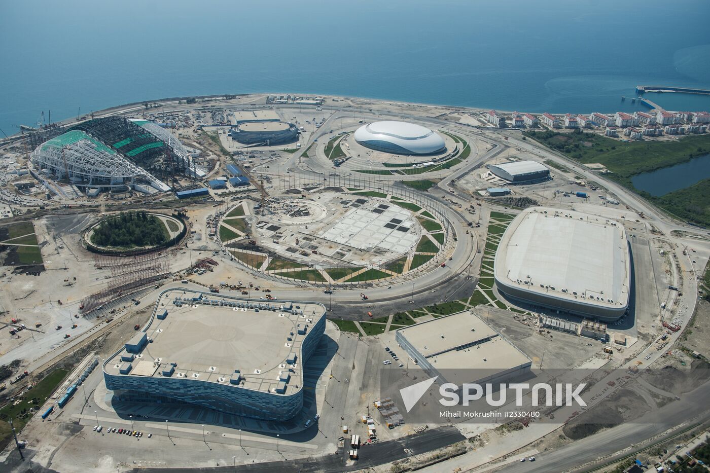 Bird's-eye view of Sochi's Olympic Park