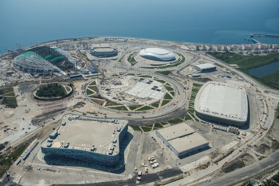 Bird's-eye view of Sochi's Olympic Park