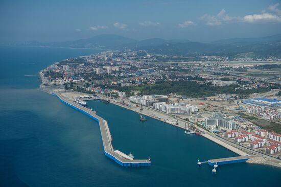 Bird's-eye view of Sochi's Olympic Park