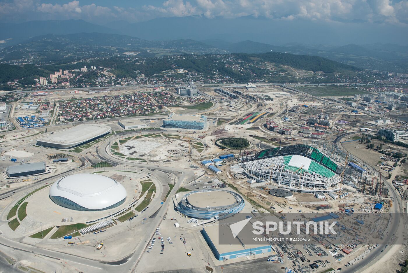 Bird's-eye view of Sochi's Olympic Park