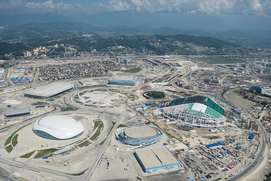 Bird's-eye view of Sochi's Olympic Park