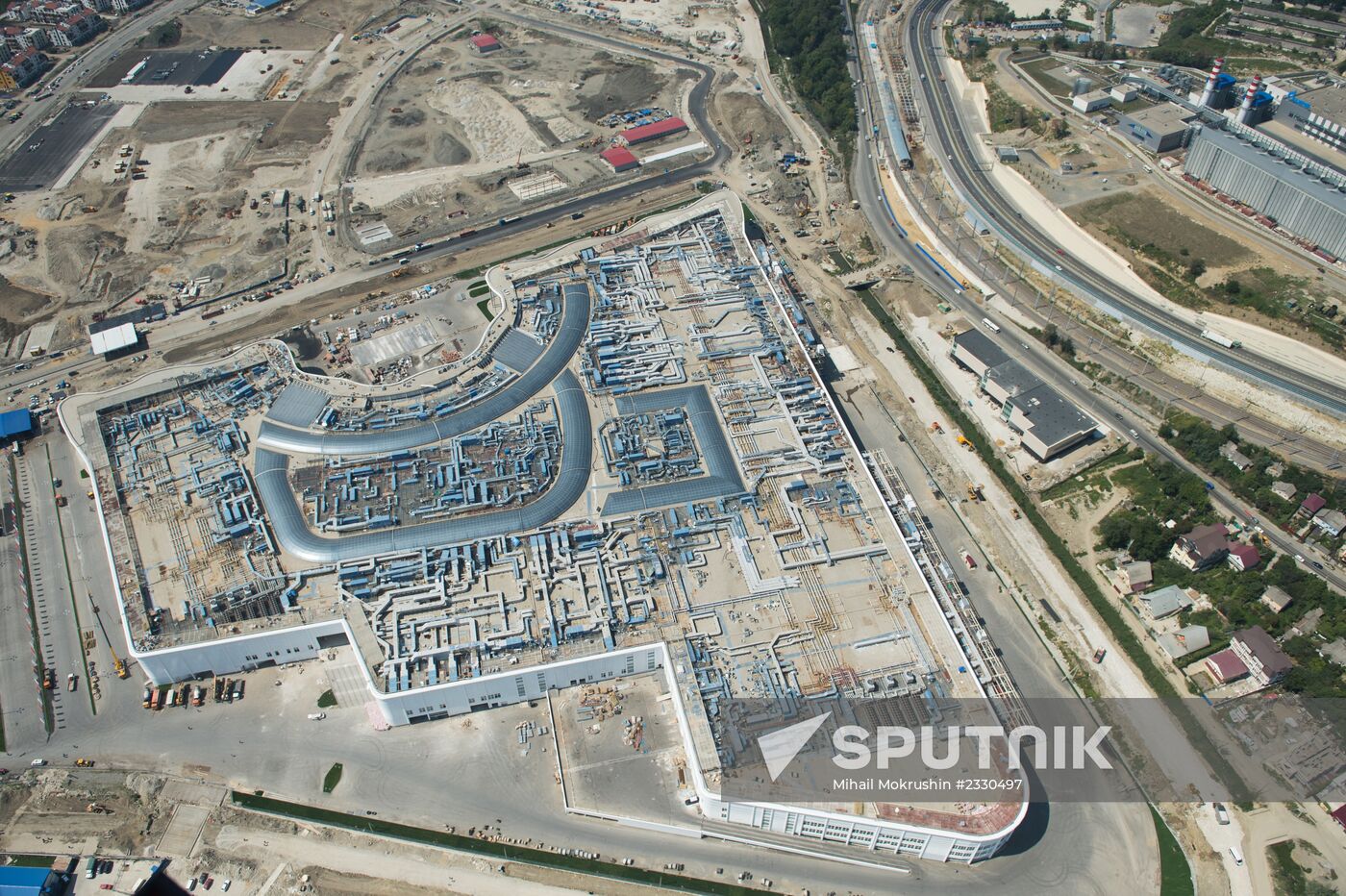 Bird's-eye view of Sochi's Olympic Park