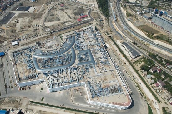 Bird's-eye view of Sochi's Olympic Park