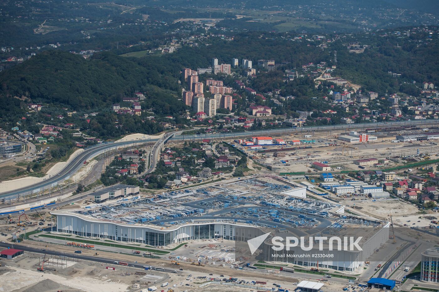 Bird's-eye view of Sochi's Olympic Park