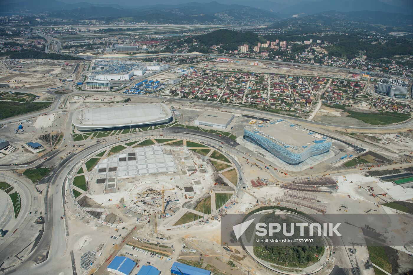 Bird's-eye view of Sochi's Olympic Park