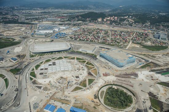 Bird's-eye view of Sochi's Olympic Park