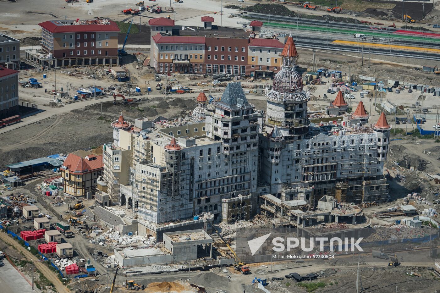 Bird's-eye view of Sochi's Olympic Park