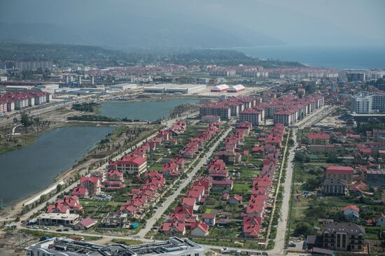 Bird's-eye view of Sochi's Olympic Park