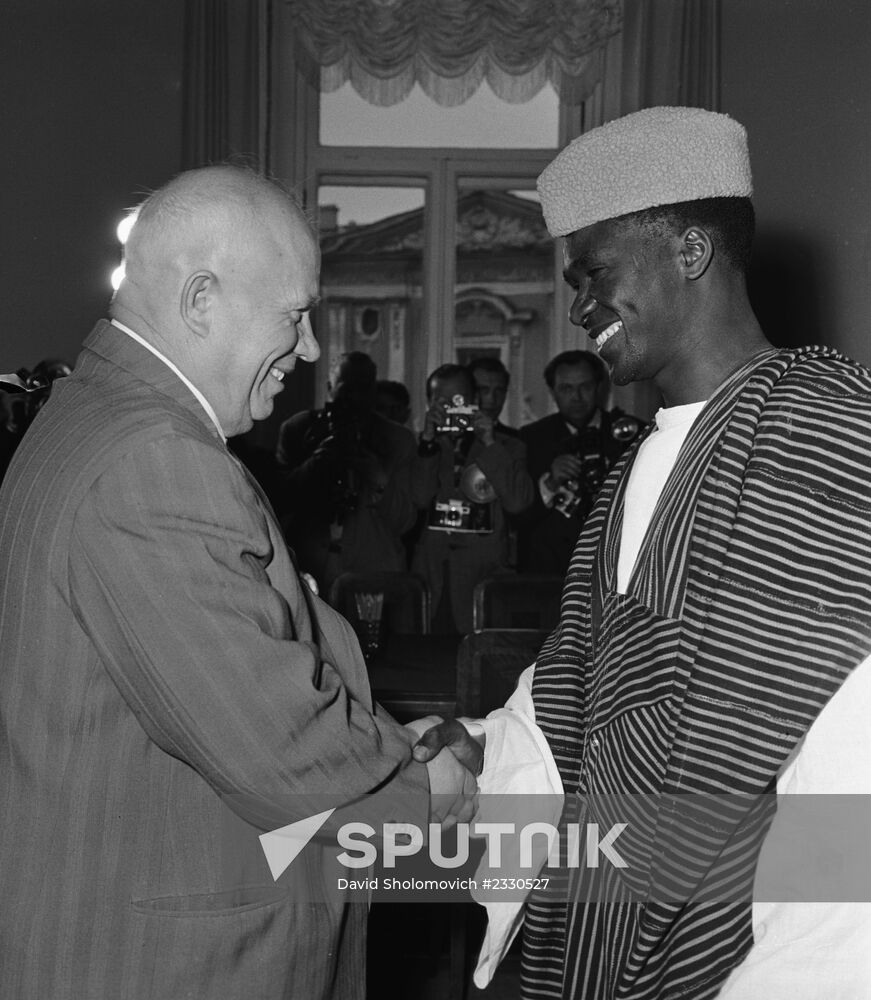Nikita Khrushchev and Ahmed Sékou Touré