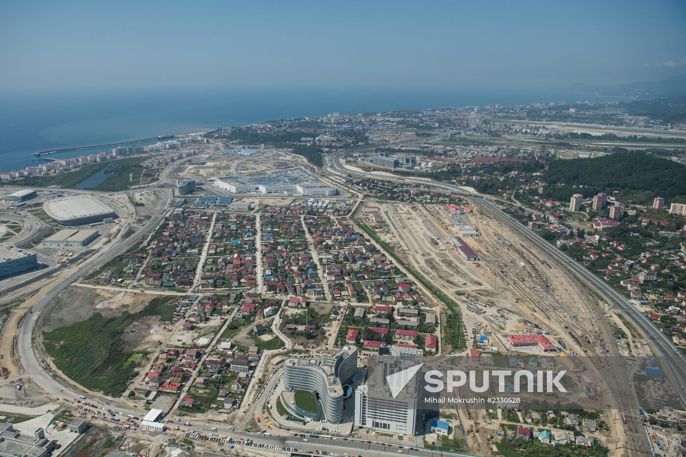 Bird's-eye view of Sochi's Olympic Park
