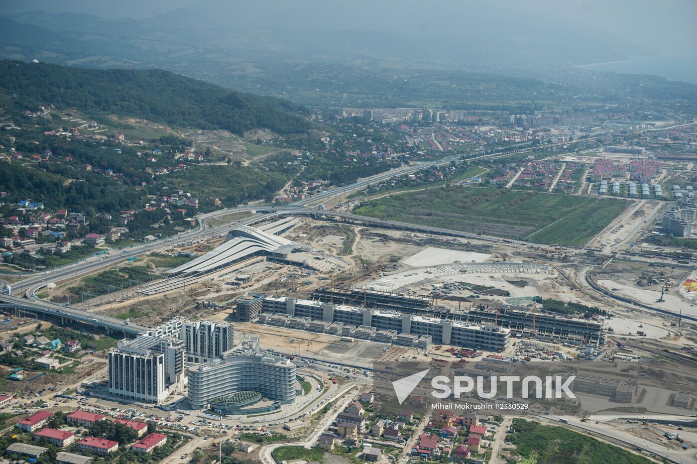 Bird's-eye view of Sochi's Olympic Park