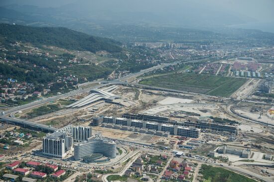 Bird's-eye view of Sochi's Olympic Park