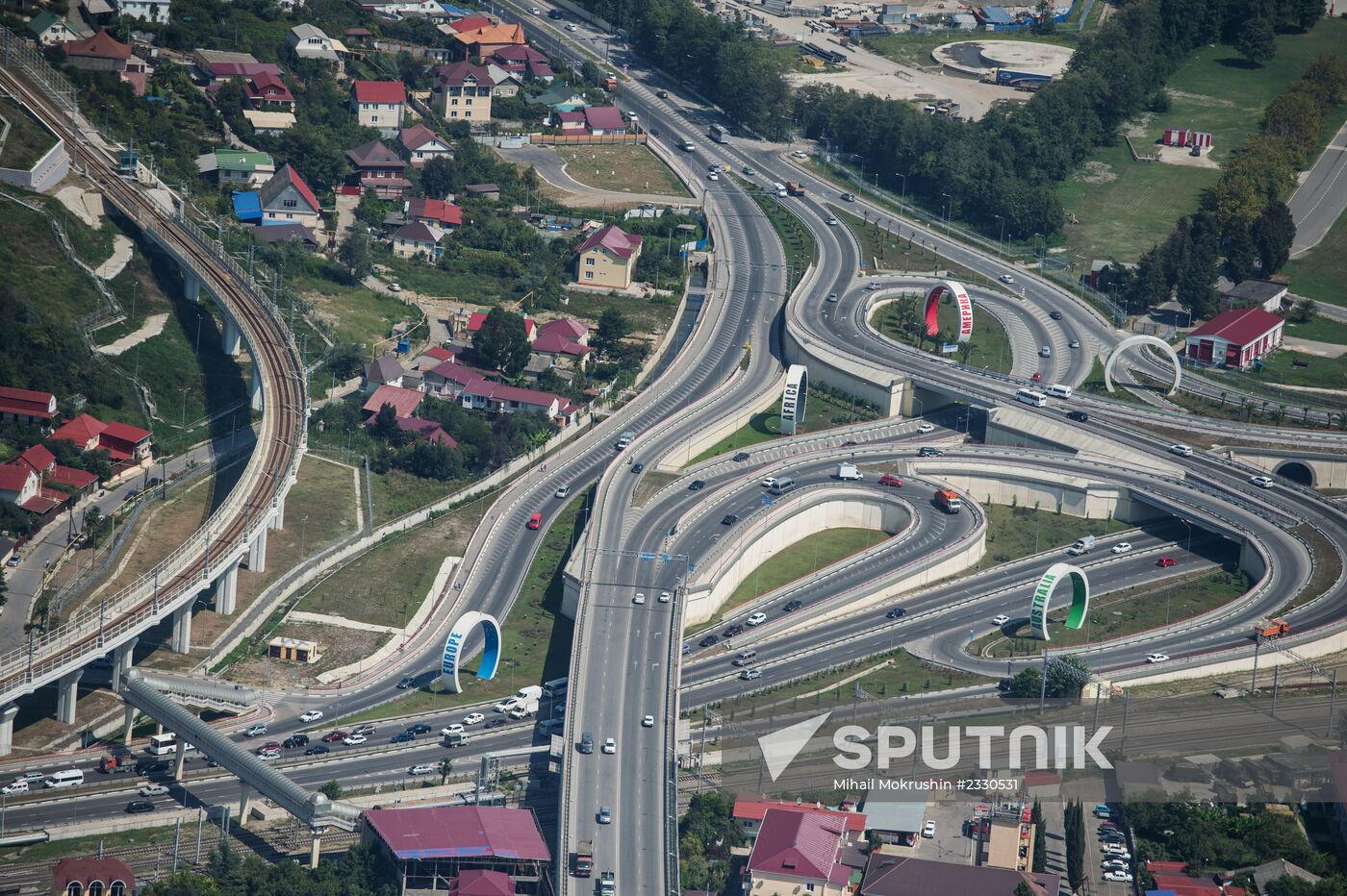 Bird's-eye view of Olympic Sochi