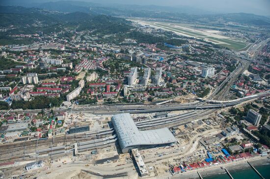 Bird's-eye view of Olympic Sochi