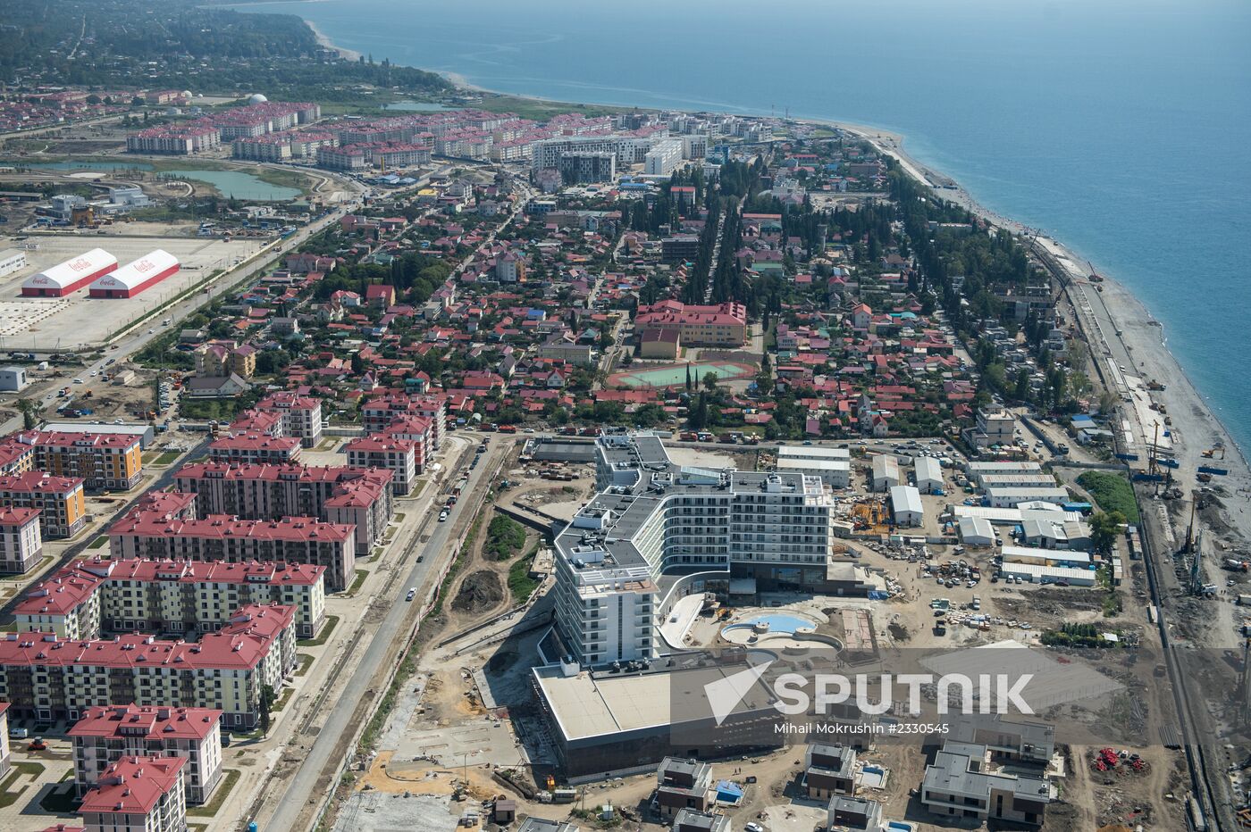 Bird's-eye view of Sochi's Olympic Park