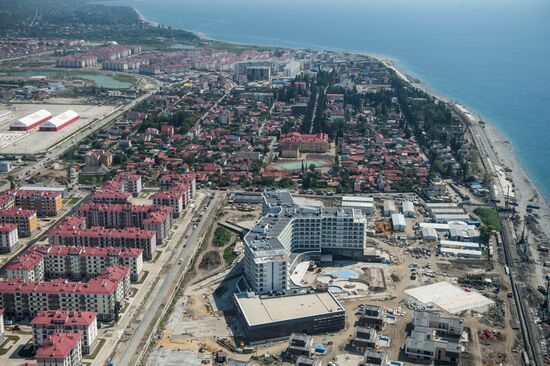 Bird's-eye view of Sochi's Olympic Park