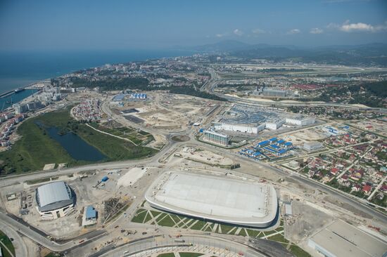 Bird's eye view of Olympic Park in Sochi